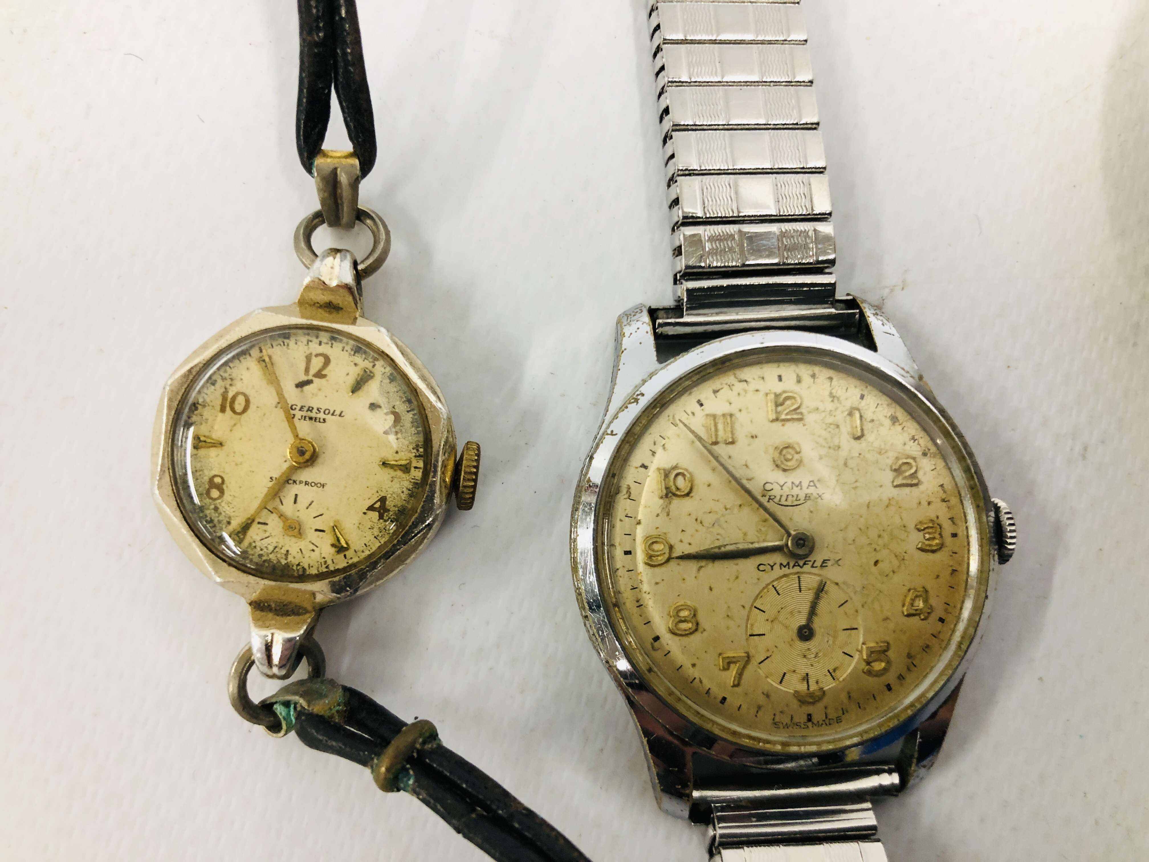 A GROUP OF 4 VINTAGE WATCHES TO INCLUDE FLAMINIA & CYMA, - Image 7 of 12