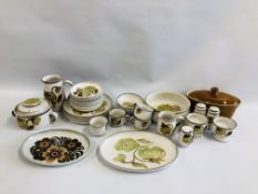 A COLLECTION OF DENBY TROUBADOR DINNER AND TEAWARE