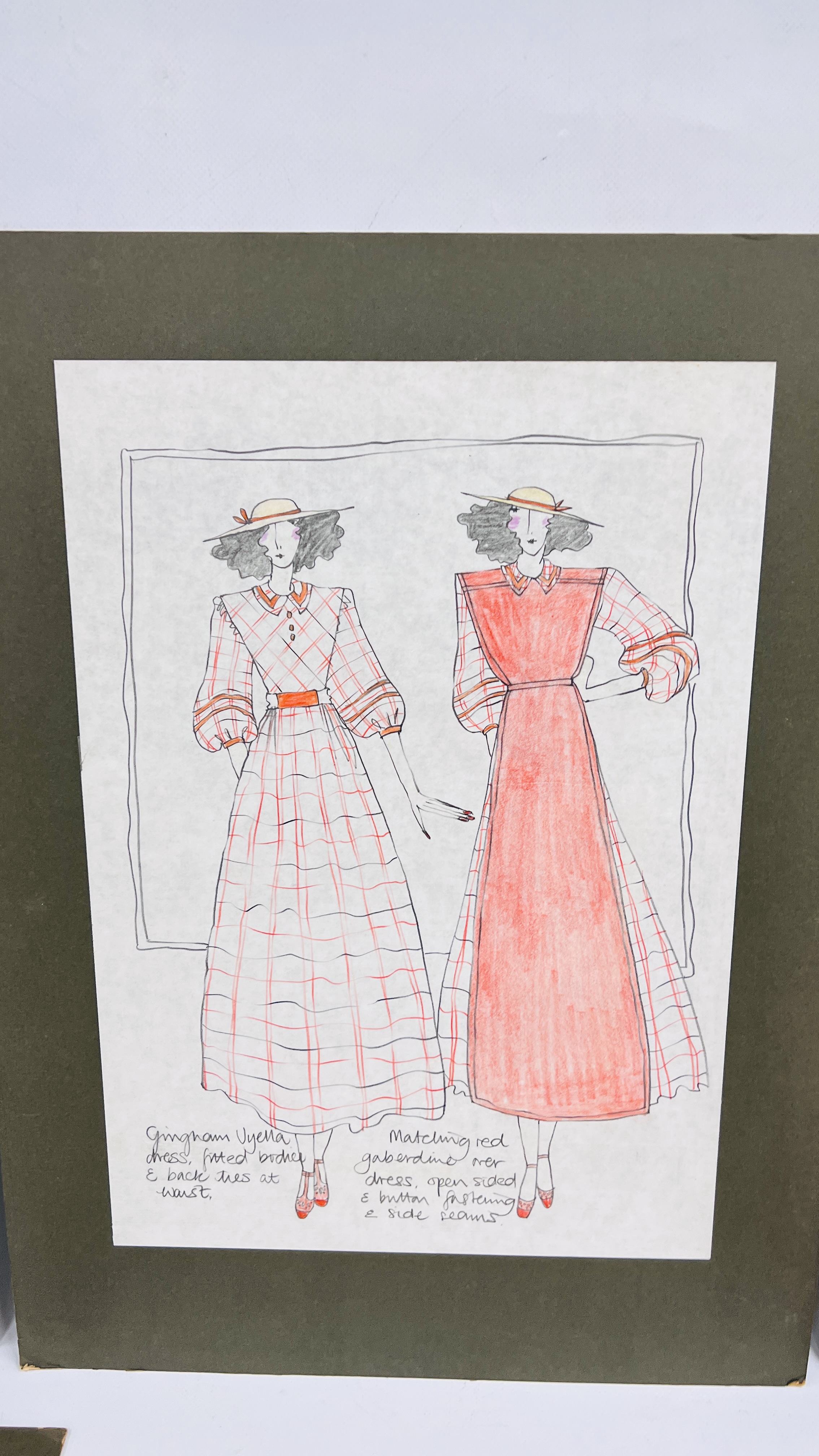 A FOLIO OF 26 ORIGINAL FASHION DESIGN SKETCHES TO INCLUDE BEARING SIGNATURE BARBARA KENNINGTON, - Image 5 of 27