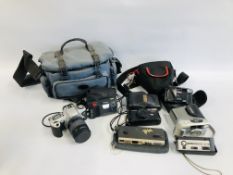 A COLLECTION OF CAMERA'S TO INCLUDE CANON EOS 500, SKINA SK-102, TRIP MD, SAMSUNG FINO 800,