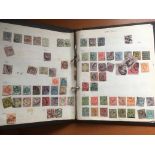 GB: BOX WITH STAMP COLLECTIONS IN SIX VOLUMES AND LOOSE.