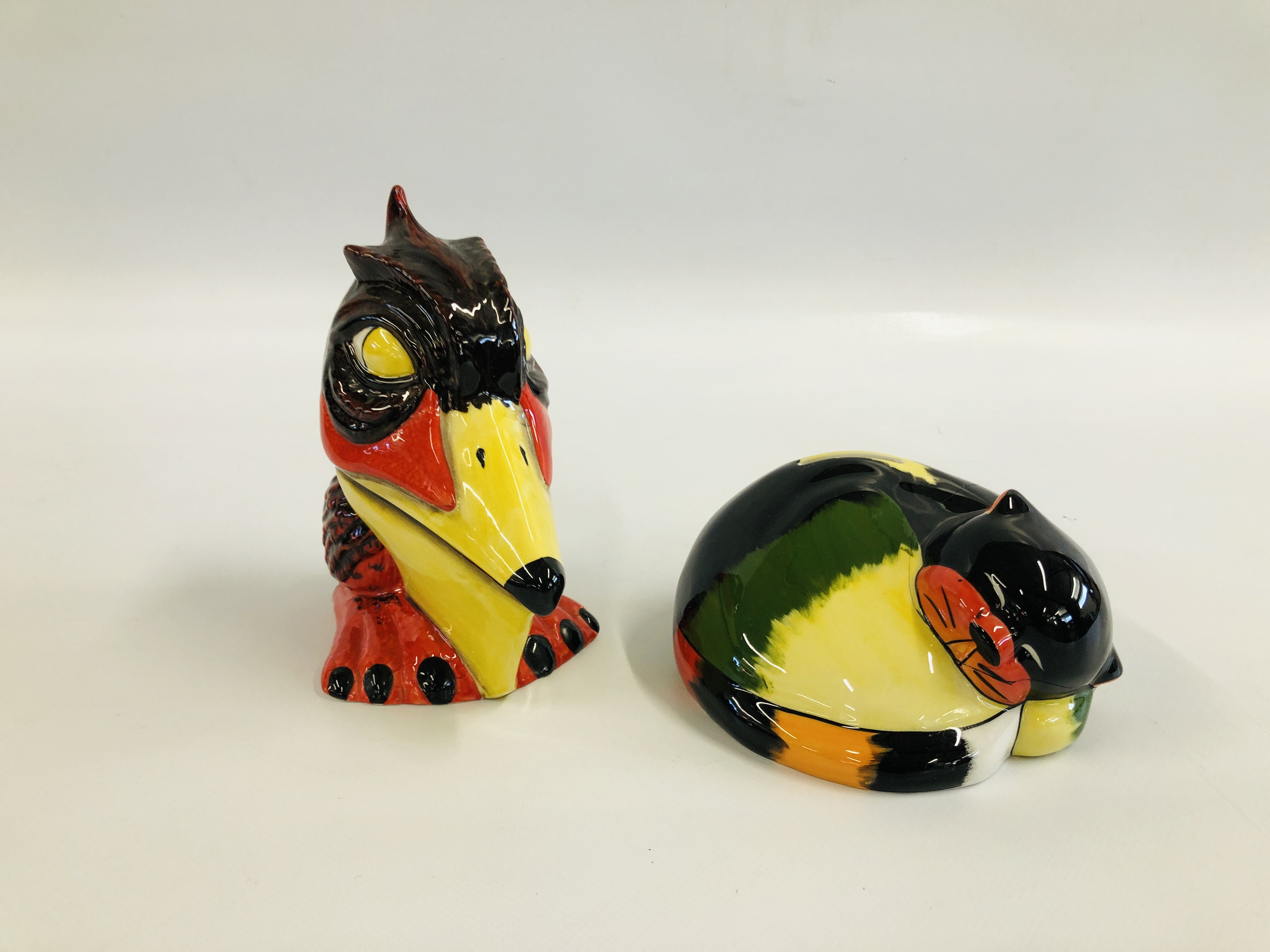 POTTERY "ANGRY ROOK" SIGNED LORNA BAILEY H 18CM.