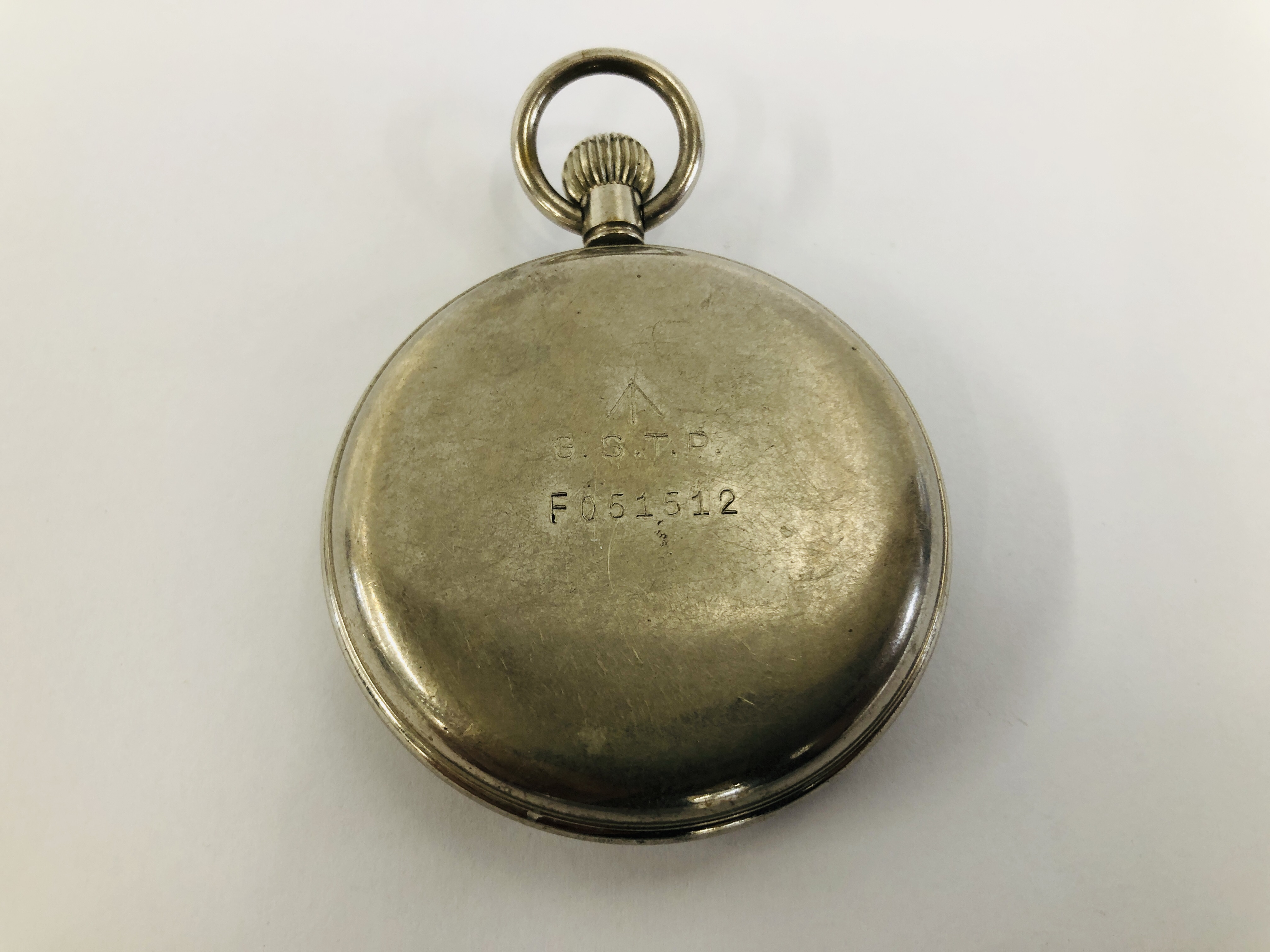 A VINTAGE MILITARY OMEGA POCKET WATCH G.S.T.P. FO51512. - Image 11 of 11