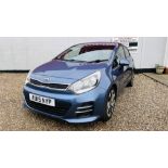 AU15 NYP KIA RIO 3 ISG 5 DOOR BLUE HATCHBACK 1396CC PETROL. ODOMETER READING: 12,058.