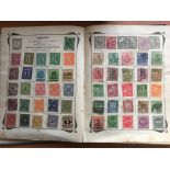 OLD-TIME STAMP COLLECTIONS IN LINCOLN AND IMPROVED ALBUMS, GB FROM USED 1d BLACK, GOVT.