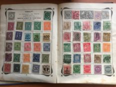 OLD-TIME STAMP COLLECTIONS IN LINCOLN AND IMPROVED ALBUMS, GB FROM USED 1d BLACK, GOVT.