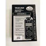 TASCAM DR-05 LINEAR PCM RECORDER BOXED WITH ACC - SOLD AS SEEN.