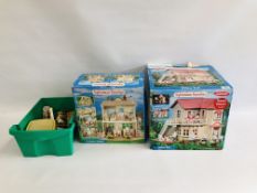 AN EXTENSIVE COLLECTION OF SYLVANIAN FAMILIES TO INCLUDE WILLOW HALL, ST.