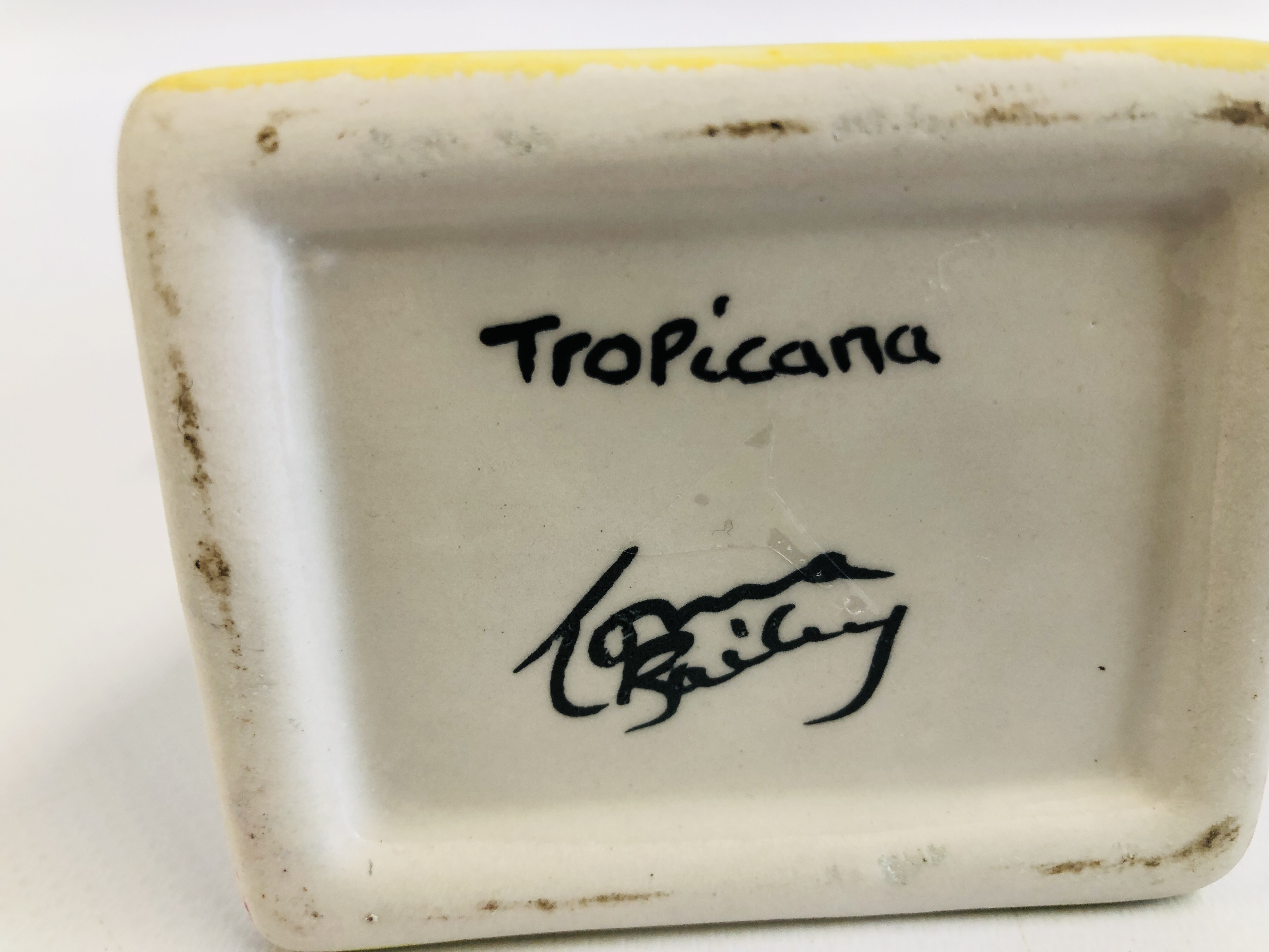 A POTTERY FLASK VASE "TROPICANA" SIGNED LORNA BAILEY H 22.5CM. - Image 5 of 5