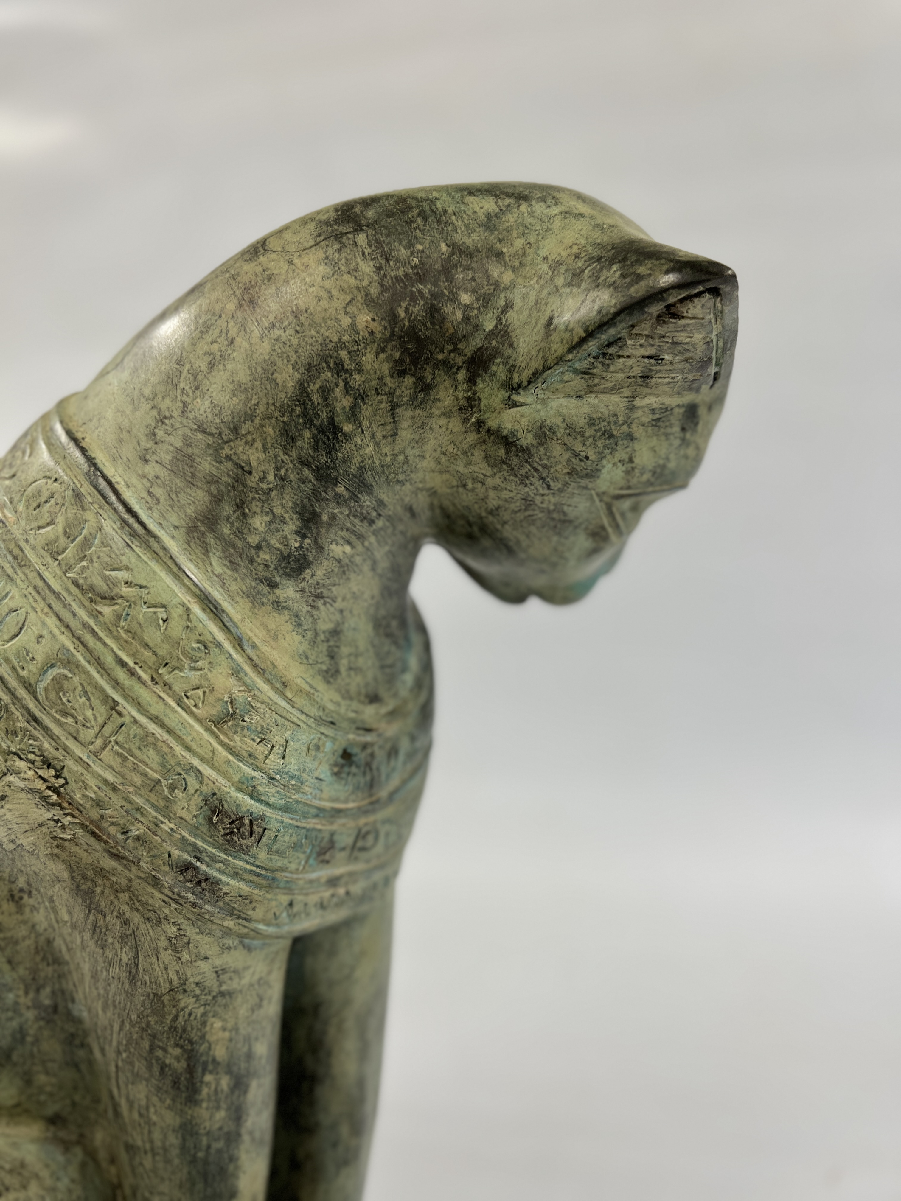 A BRONZE STUDY OF A SPHYNX - HEIGHT 49CM. - Image 6 of 11