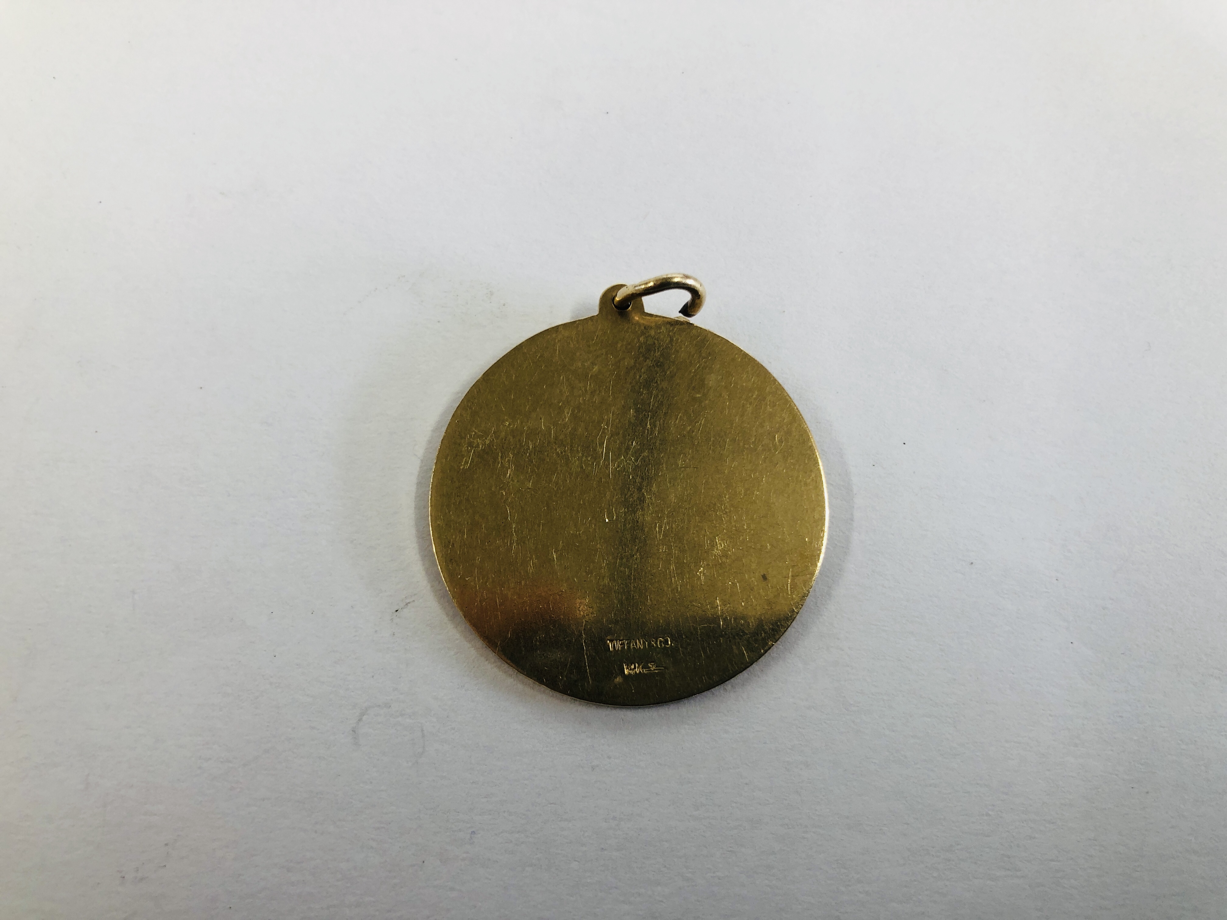 A "ST. CHRISTOPHER PROTECT US" PENDANT MARKED TIFFANY & CO 14K. - Image 3 of 5
