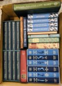 BOX CONTAINING FOLIO SOCIETY BOOKS INCLUDING PARADISE LOST, BOX SETS, MARY QUEEN OF SCOTTS,