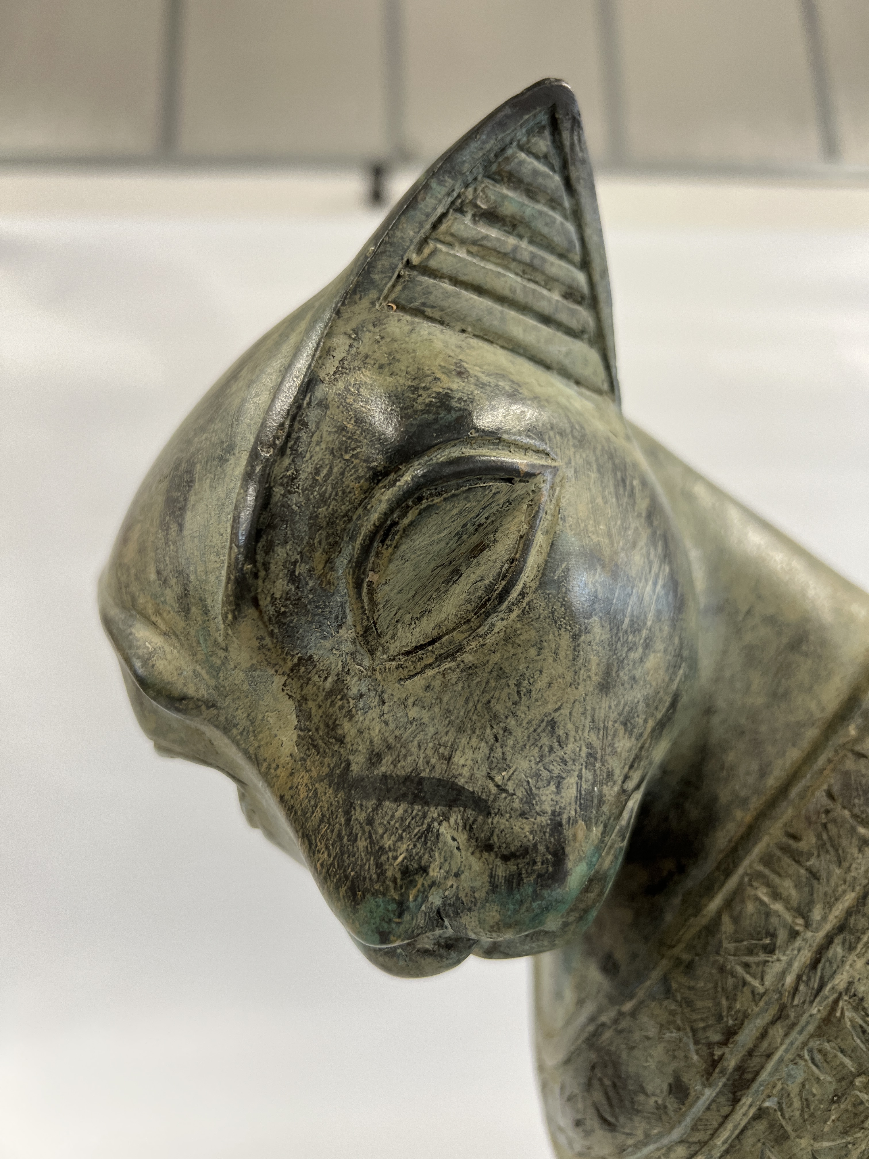A BRONZE STUDY OF A SPHYNX - HEIGHT 49CM. - Image 10 of 11