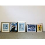 A FRAMED AND MOUNTED ARTIST PROOF PRINTS BEARING SIGNATURE NEIL SIMONE OF "VIOLINS" AND LIMITED