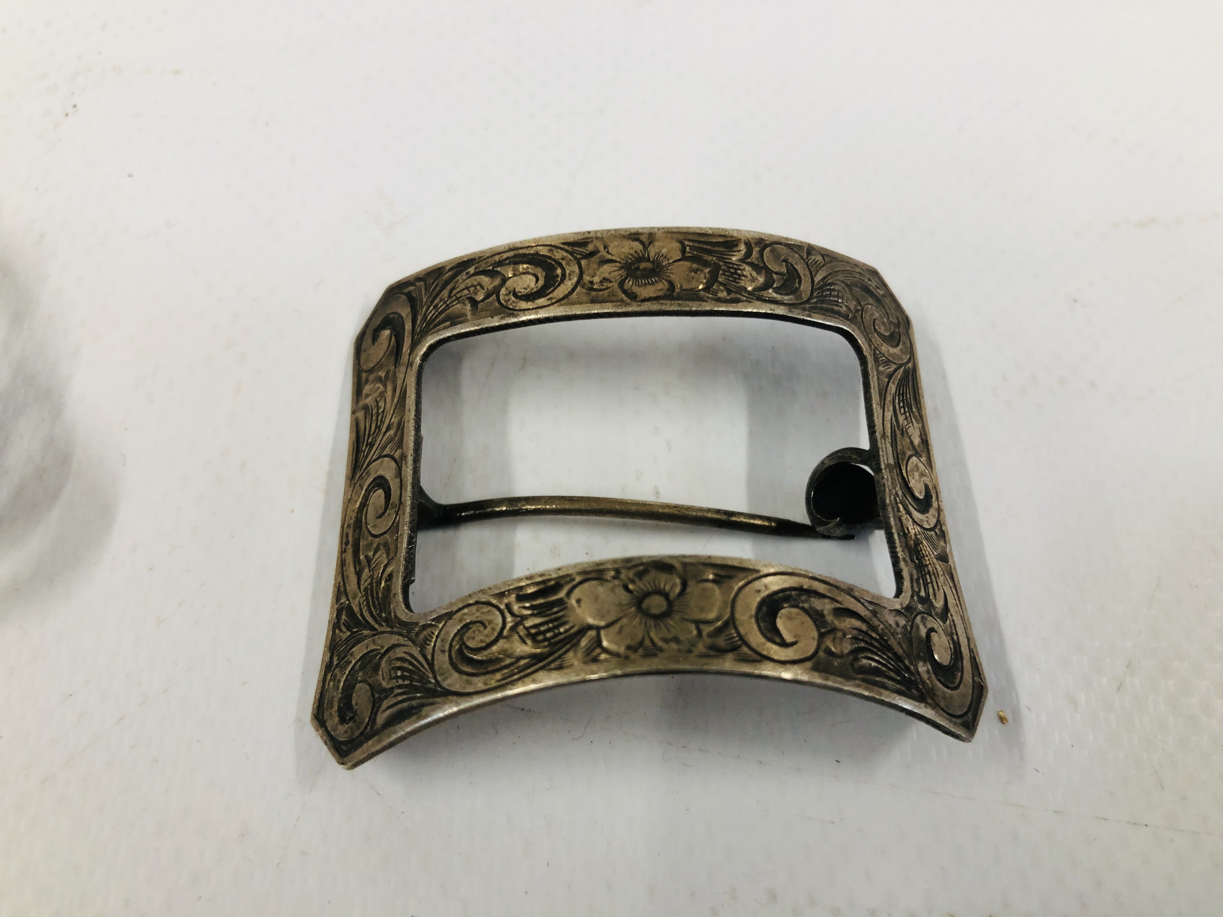 A GROUP OF FIVE SILVER HALF BUCKLES VARIOUS DATES AND MAKERS, - Image 5 of 8