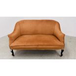 AN EDWARDIAN TWO SEATER SOFA.