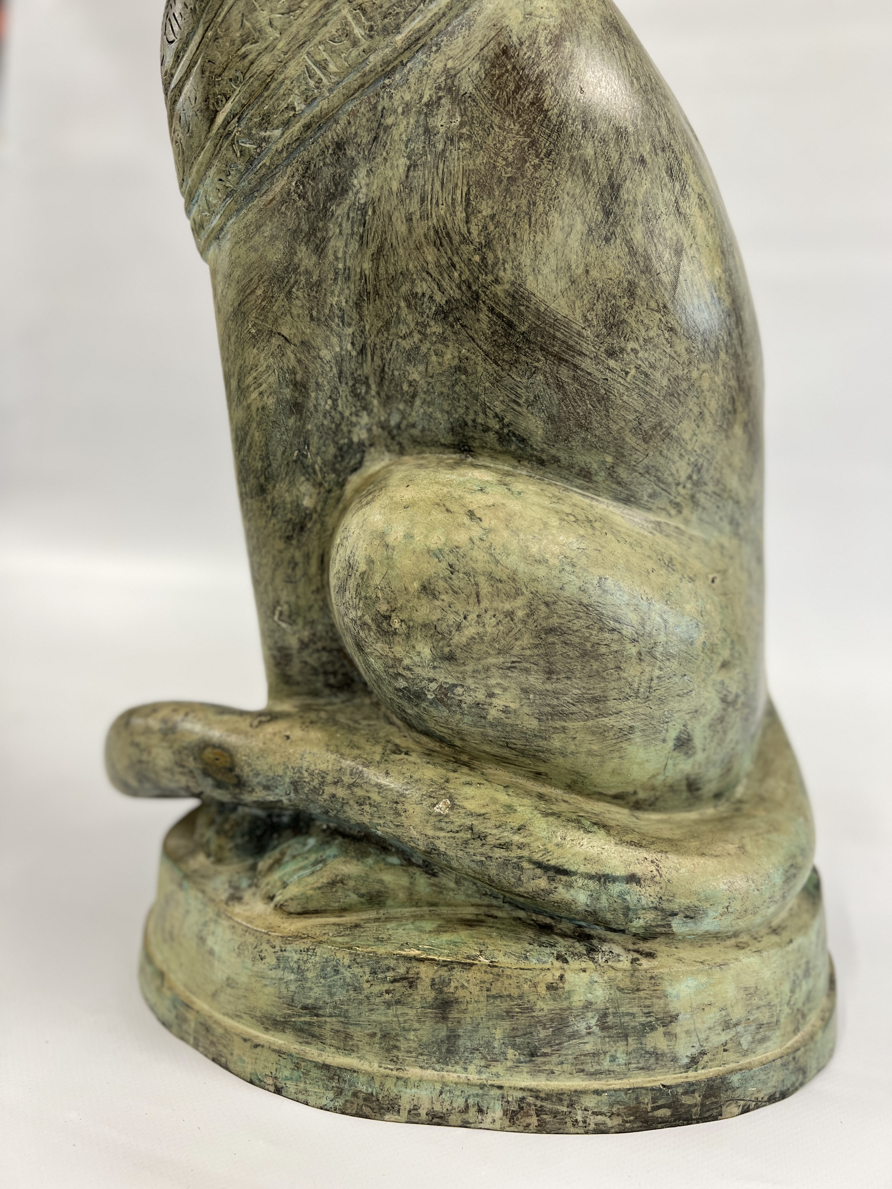 A BRONZE STUDY OF A SPHYNX - HEIGHT 49CM. - Image 4 of 11