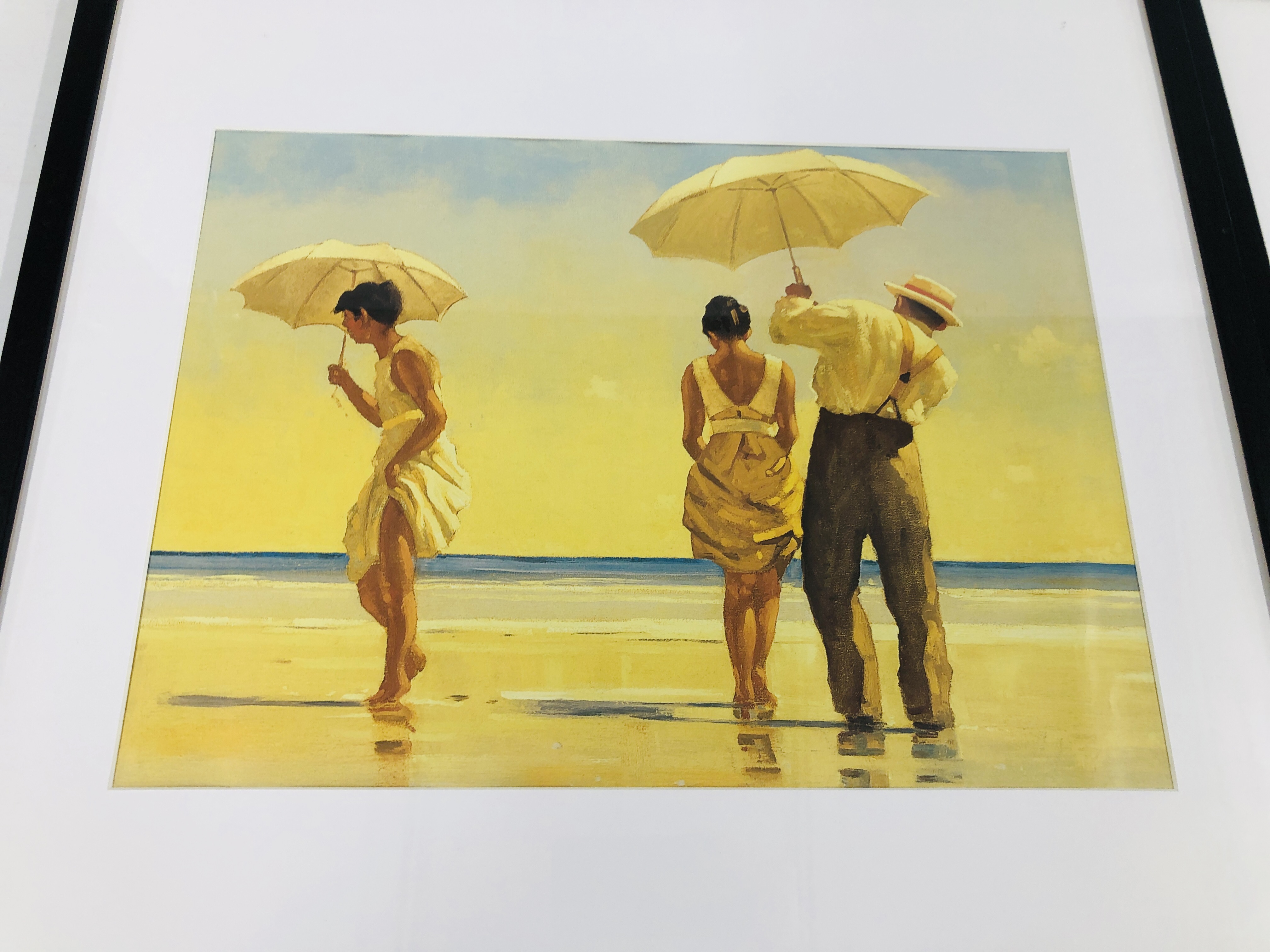 A PAIR OF FRAMED AND MOUNTED JACK VETTRIANO PRINTS. - Image 4 of 4