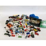 BOX CONTAINING APPROX 70 DIE CAST VEHICLES TO INCLUDE CORGI, MATCHBOX ETC.