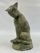 A BRONZE STUDY OF A SPHYNX - HEIGHT 49CM.