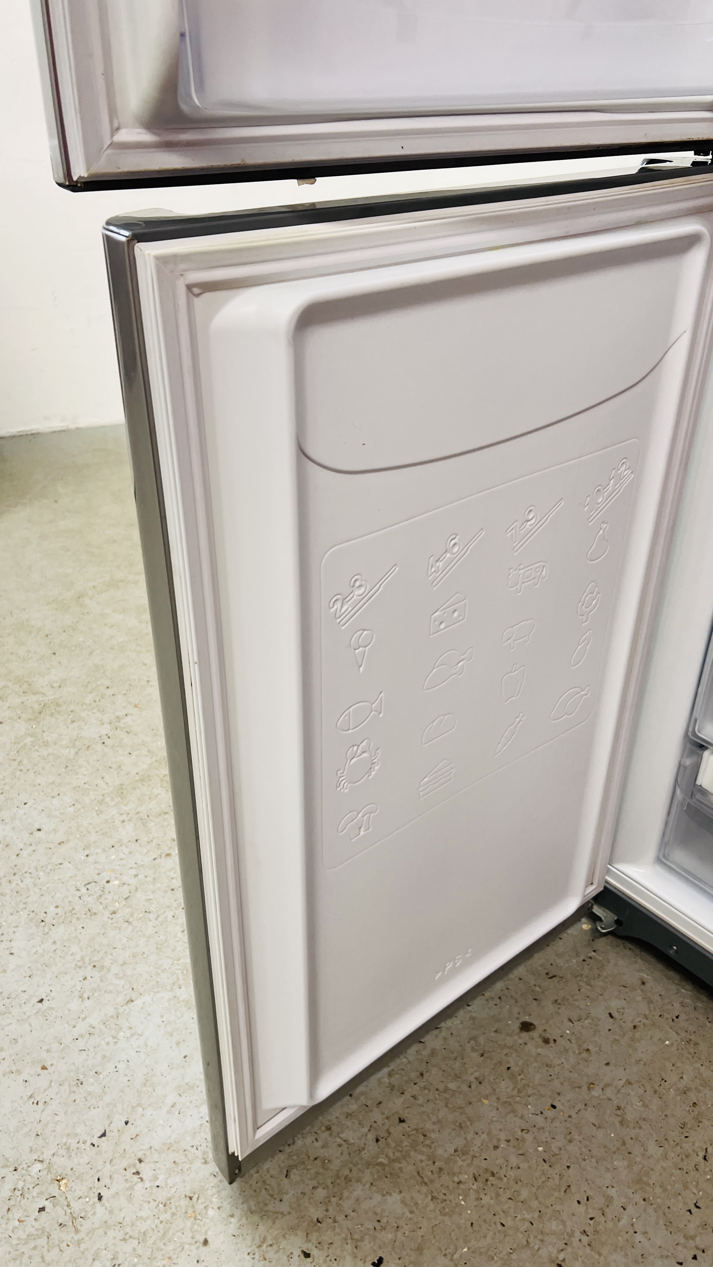 A INDISIT SILVER FINISH FRIDGE FREEZER - SOLD AS SEEN. - Image 11 of 11