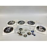 14 CRYSTAL ORNAMENTS WITH 3 GLASS BASES AND 2 WOODEN BASES TO INCLUDE SWAROVSKI DOG AND FIVE
