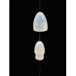 A VASELINE ART GLASS WIND CHIME.