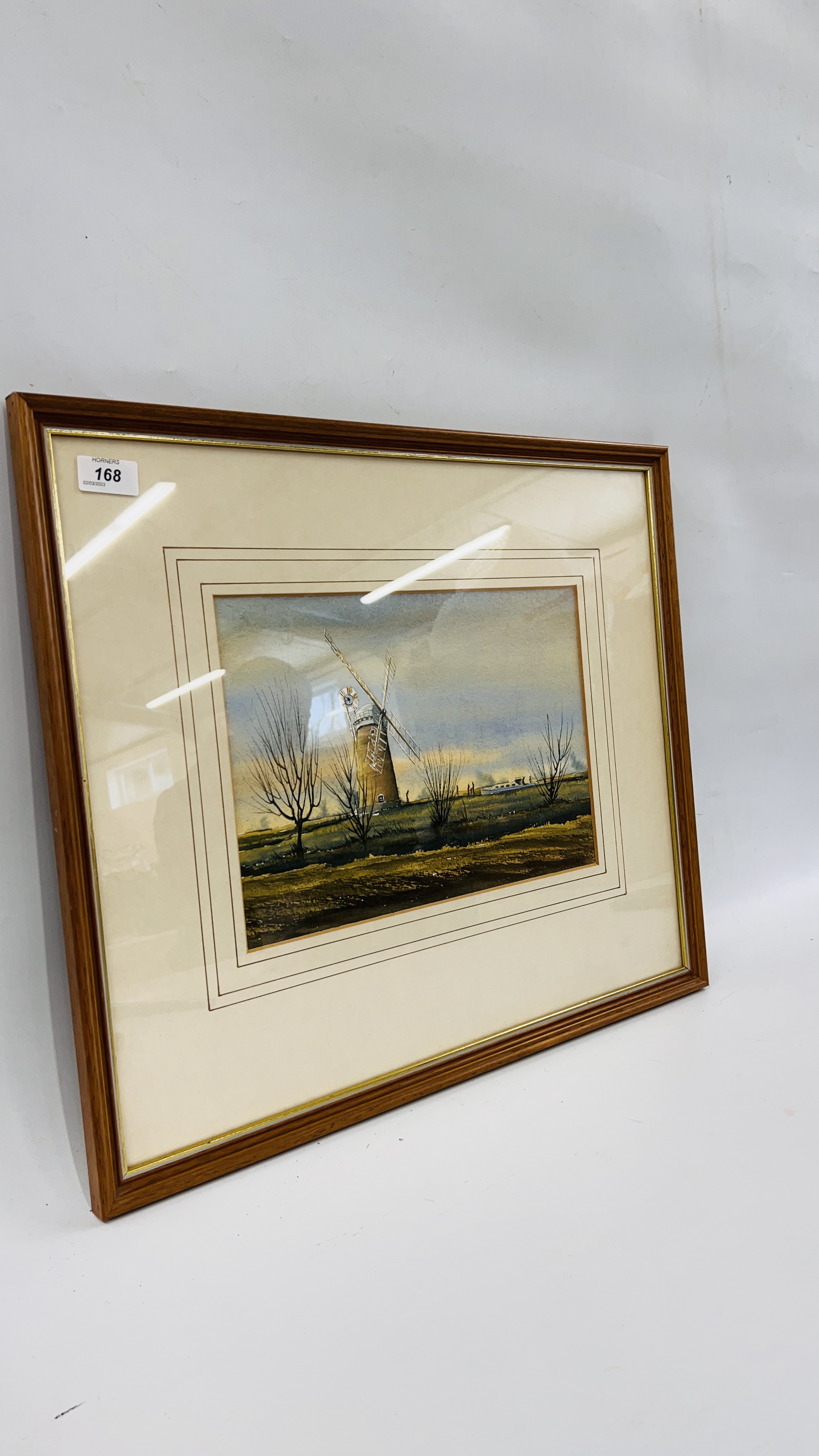 AN ORIGINAL FRAMED WATERCOLOUR "HAWSEY MILL" BEARING SIGNATURE D. WINCUP, W 34CM A H 23.5CM. - Image 6 of 6