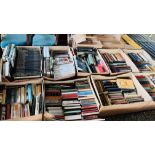 16 BOXES ASSORTED BOOKS - AS CLEARED TO INCLUDE ART REFERENCE, LITERATURE, POETICAL WORKS,