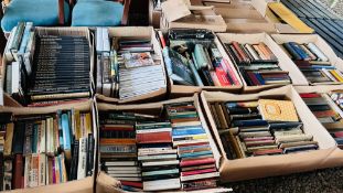 16 BOXES ASSORTED BOOKS - AS CLEARED TO INCLUDE ART REFERENCE, LITERATURE, POETICAL WORKS,