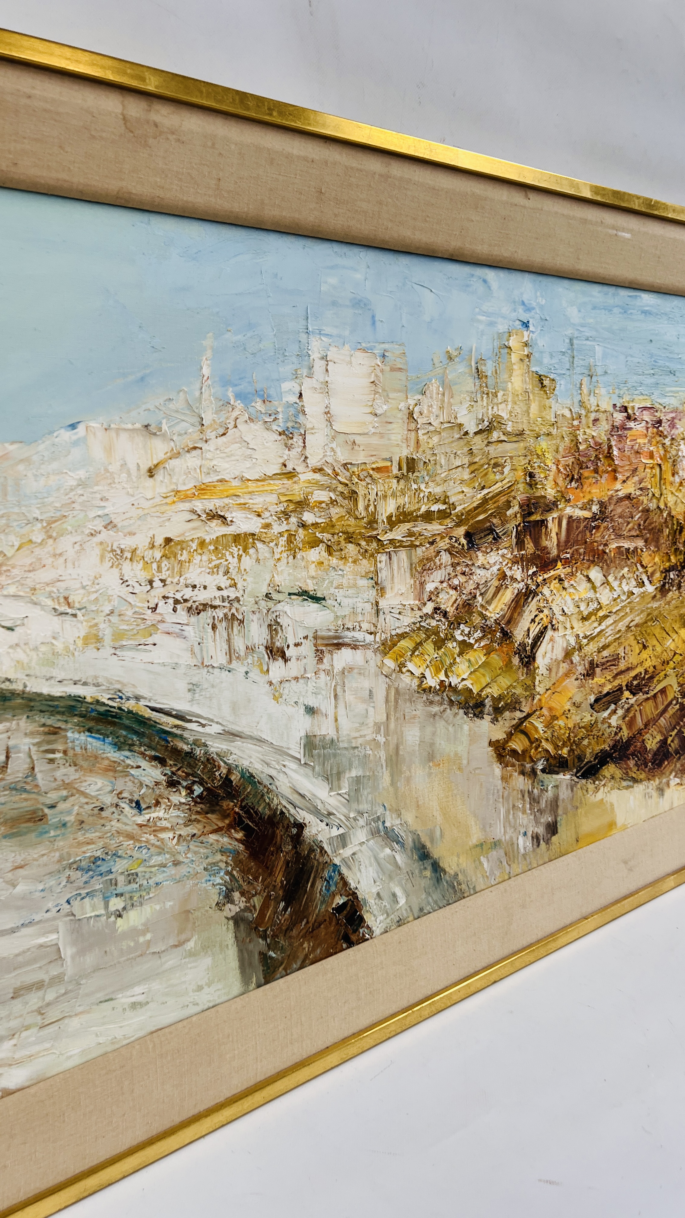 BARBARA ROBINSON: 'ARLES 2', OIL ON CANVAS, 60 X 120CM. - Image 3 of 5