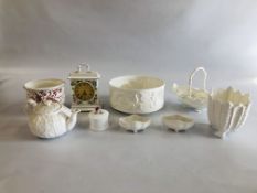 A COLLECTION OF ASSORTED COALPORT BONE CHINA TO INCLUDE CAIRO-RED POT, COUNTRY WARE BASKET,