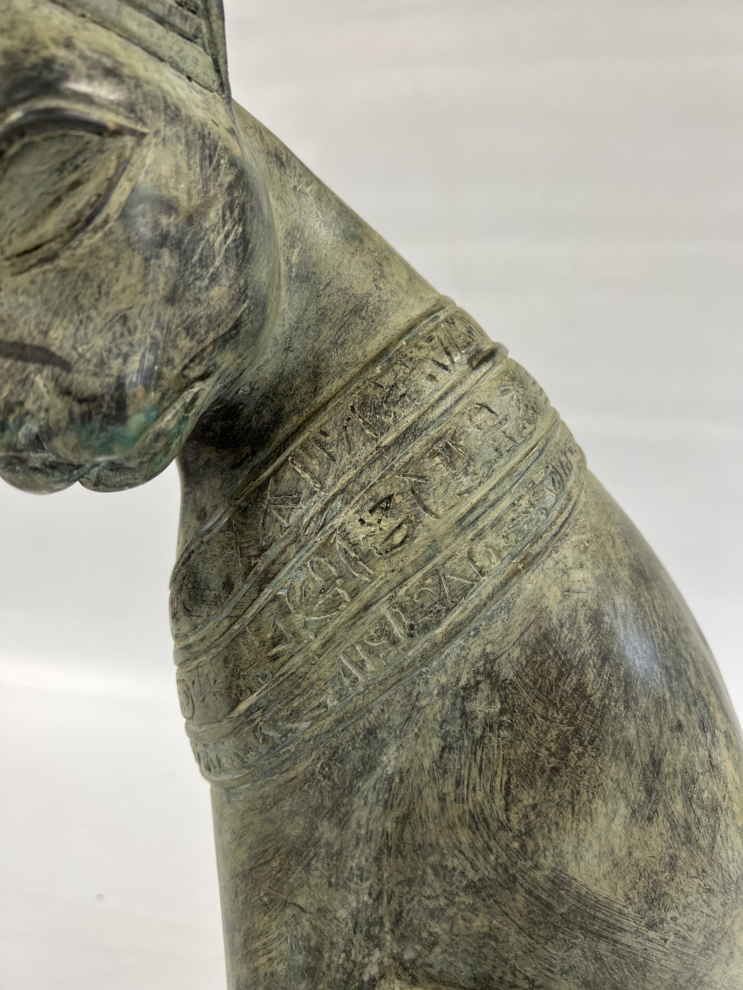 A BRONZE STUDY OF A SPHYNX - HEIGHT 49CM. - Image 3 of 11