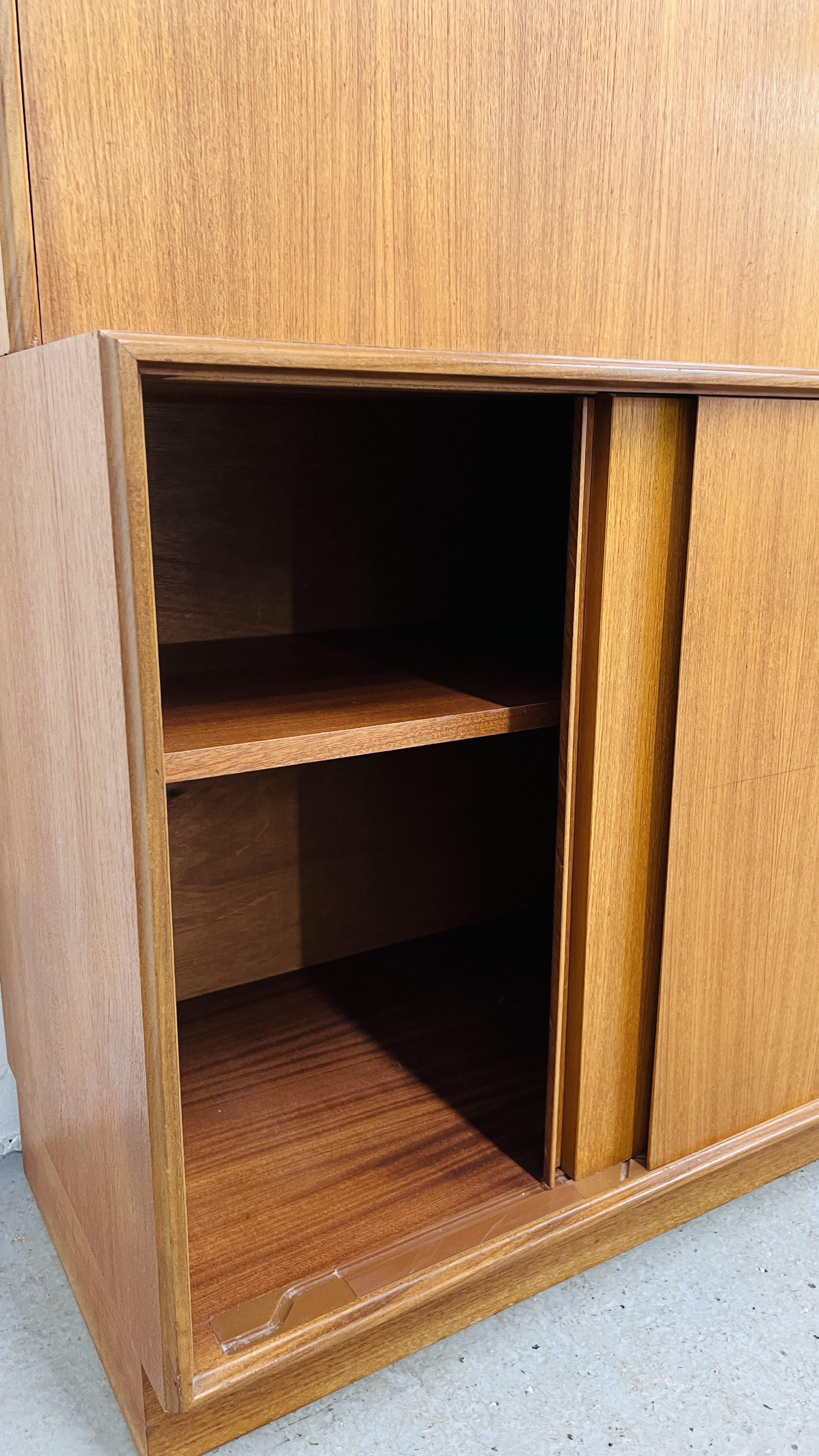 TWO G PLAN TEAK WALL UNITS, EACH W 76CM, D 46CM, H 199CM. - Image 8 of 11