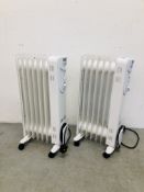 TWO ELECTRIC OIL FILLED RADIATORS - SOLD AS SEEN.