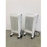 TWO ELECTRIC OIL FILLED RADIATORS - SOLD AS SEEN.