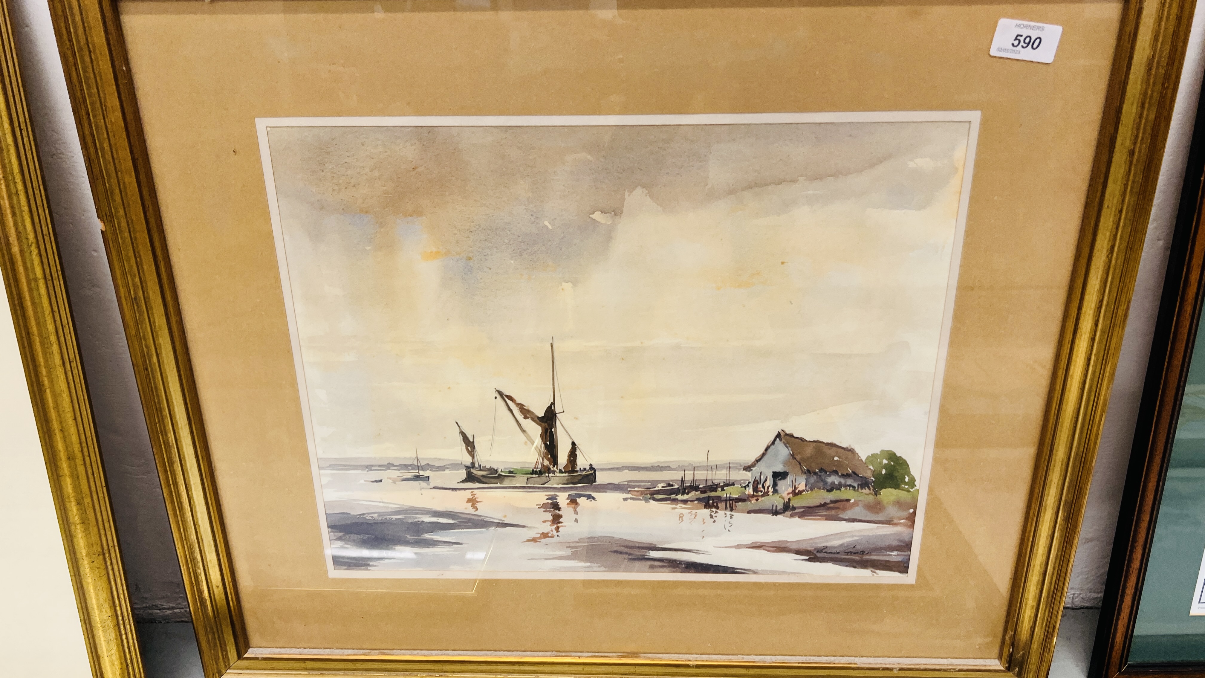 FRAMED WATERCOLOUR MORNING LIGHT SIGNED DENNIS GRATER ALONG WITH A COLLECTION OF SEVEN FRAMED - Image 5 of 10