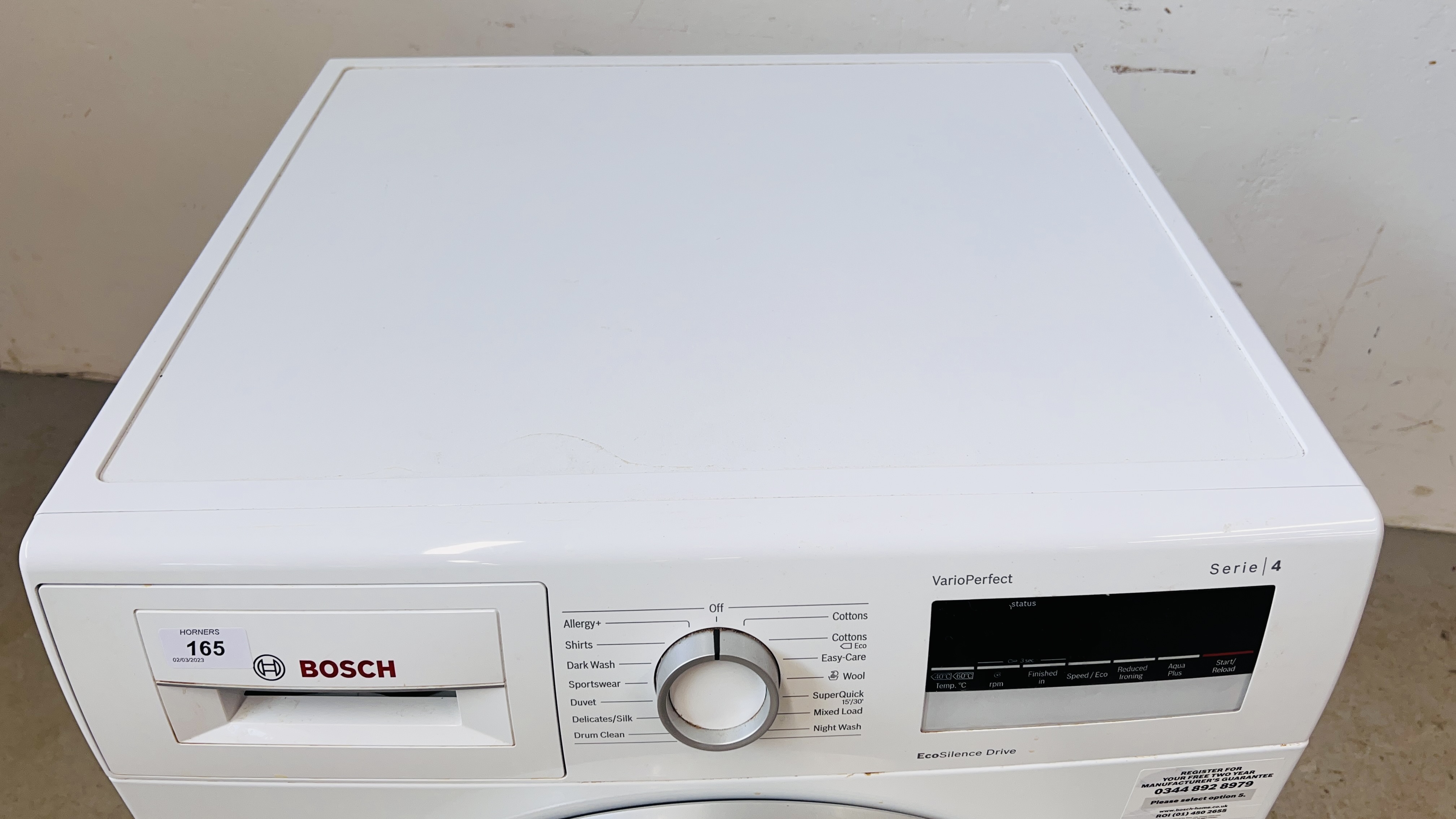 A BOSCH VARIO PERFECT ECO SILENCE DRIVE WASHING MACHINE - SOLD AS SEEN. - Image 6 of 8