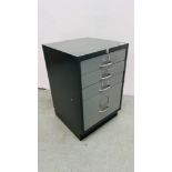 A STEEL 4 DRAWER FILING CABINET.