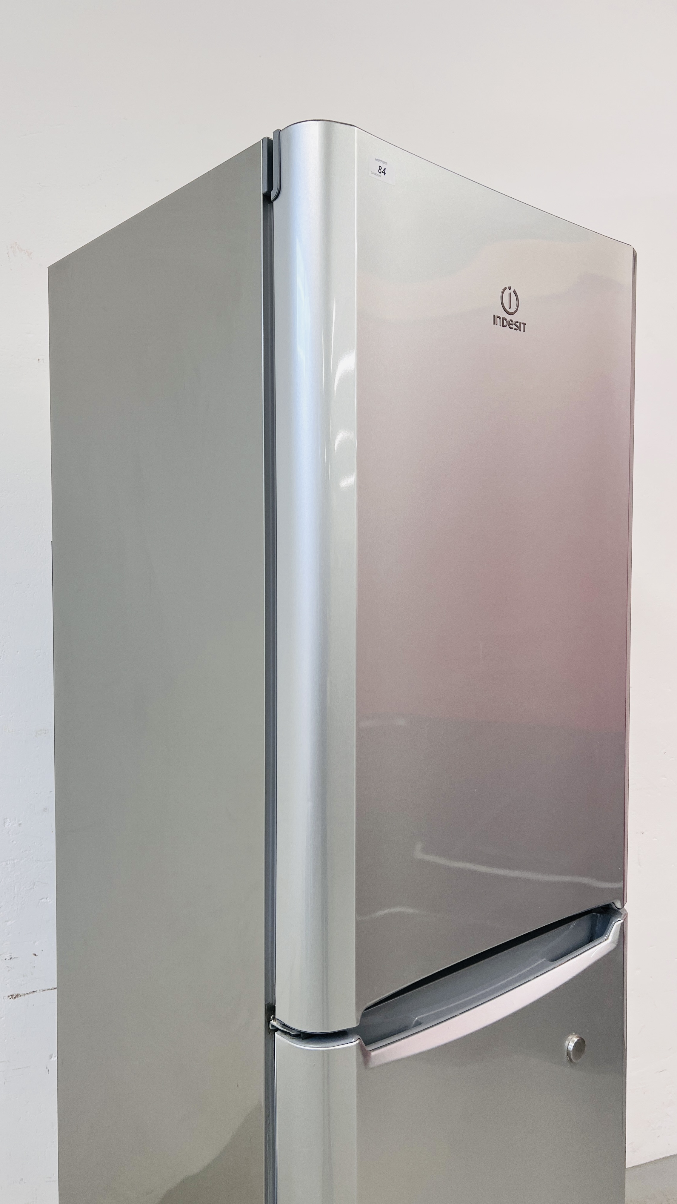 A INDISIT SILVER FINISH FRIDGE FREEZER - SOLD AS SEEN. - Image 3 of 11