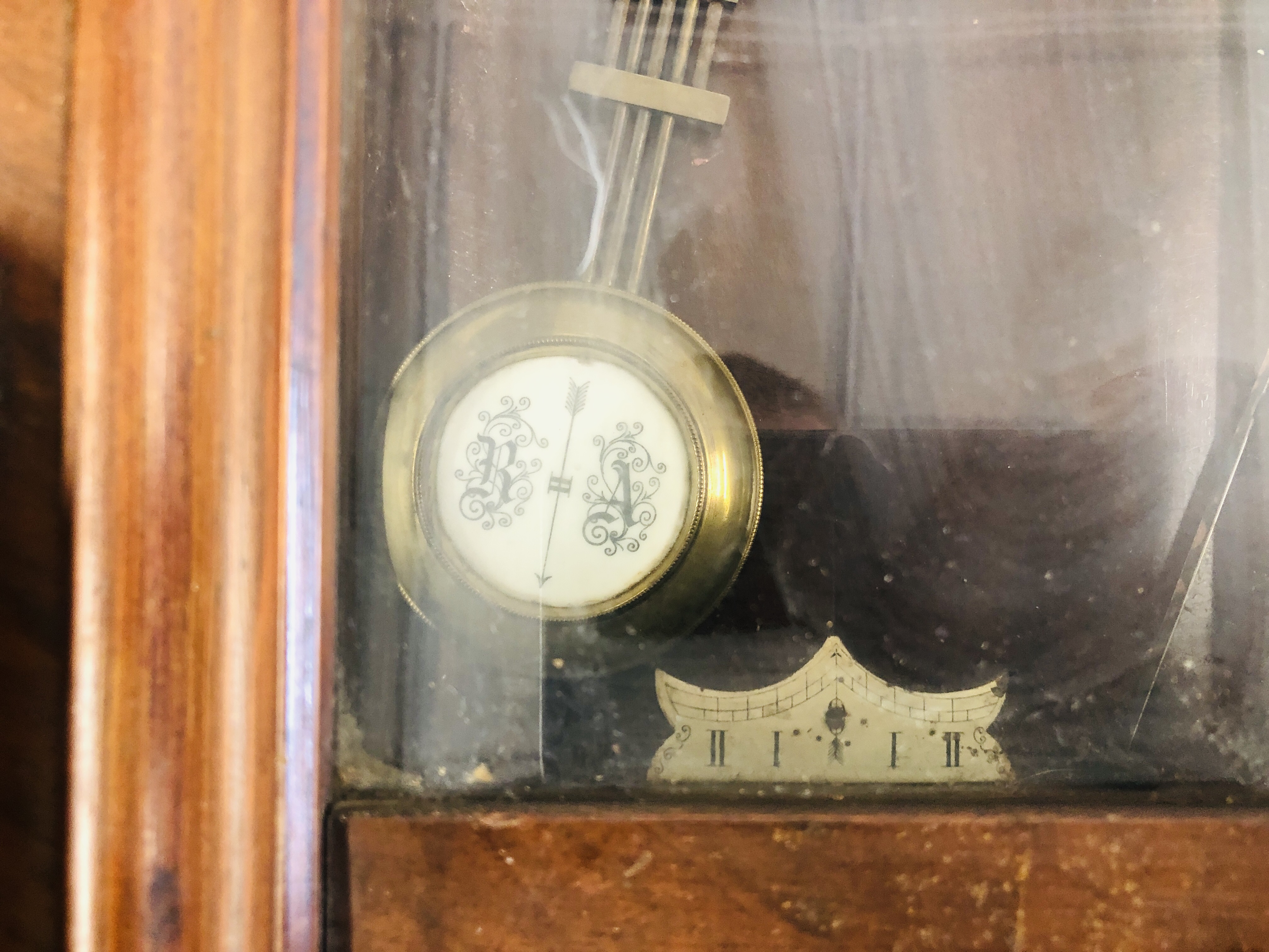 2 MAHOGANY CASED VIENNA WALL CLOCKS A/F. - Image 7 of 8