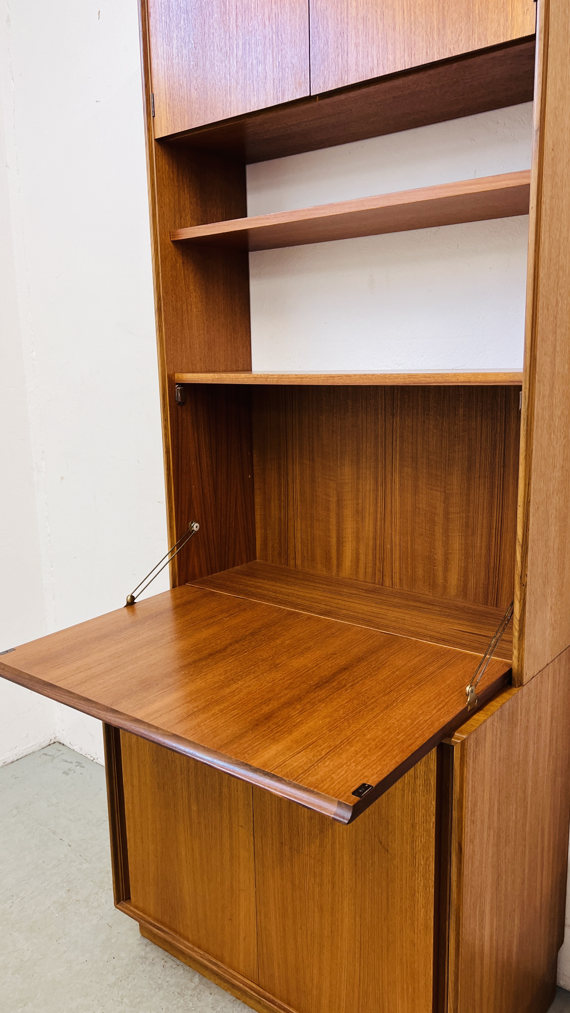 TWO G PLAN TEAK WALL UNITS, EACH W 76CM, D 46CM, H 199CM. - Image 6 of 11