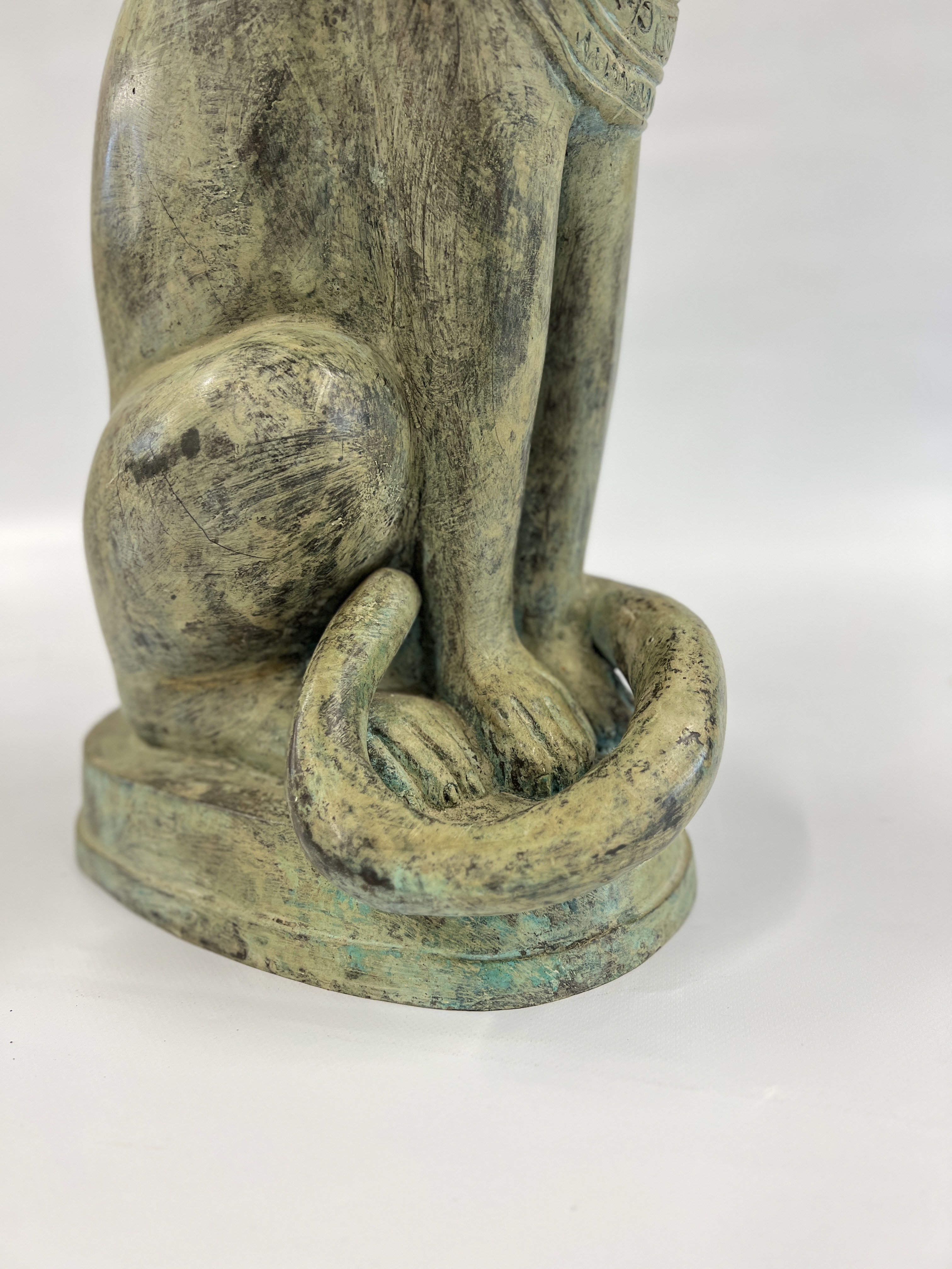 A BRONZE STUDY OF A SPHYNX - HEIGHT 49CM. - Image 7 of 11