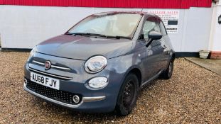 AU68 FJY FIAT 500 LOUNGE 1242CC PETROL. FIRST REGISTERED 29/09/2018.