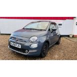 AU68 FJY FIAT 500 LOUNGE 1242CC PETROL. FIRST REGISTERED 29/09/2018.