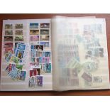 BOX WITH EXTENSIVE CHANNEL ISLANDS AND ISLE OF MAN STAMPS,