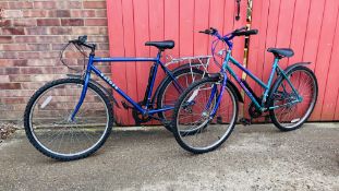 A GENTS RAIDER 10 SPEED BICYCLE ALONG WITH GIRLS 10 SPEED MAGNA BICYCLE.