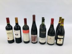 A GROUP OF NINE BOTTLES OF ASSORTED RED WINE (AS CLEARED) TO INCLUDE BOR FORRAS COPERTINO,