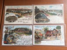 TWO BOXES MAINLY MODERN POSTCARDS, FEW OLDER OVERSEAS CARDS INCLUDING GRUSS AUS TYPES (3) ETC.