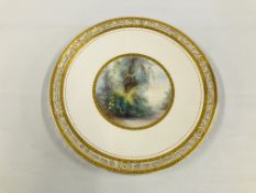 A BAILEY BANK AND BIDDLE PHILADELPHIA C.1879 MINTONS PIERCED EDGE PLATE PAINTED WILLIAM MUSSIL DIA.